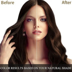 Ivnil Dark Brown Hair Dye Shampoo 3 in 1 for Women/Men Hair Color for Grey Coverage Seimi Permanent Instant Champu Para Canas Mujer for Men