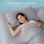 Breescape Cooling Pillow Cases King Size - BlendTek™ Dry & Cool Technology for Hot Sleepers and Night Sweats, 2 Pack Ultra Soft & Smooth Pillowcases for Hair & Skin Care, 20" x 36", Misty Gray