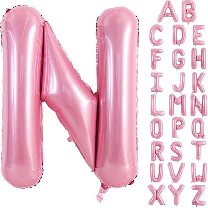 TONIFUL 40 Inch Large Pink Letter N Balloons Giant Foil Mylar Alphabet Balloon by TONIFUL