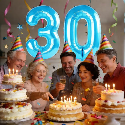 40 Inch Number 30 Balloons for 30th Birthday Party Decorations, 0-100 Jewelry - Image 2