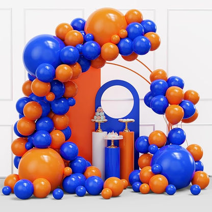 YMSZ Blue and Orange Balloons Arch Kit, Graduation, Baby Shower Party by YMSZ