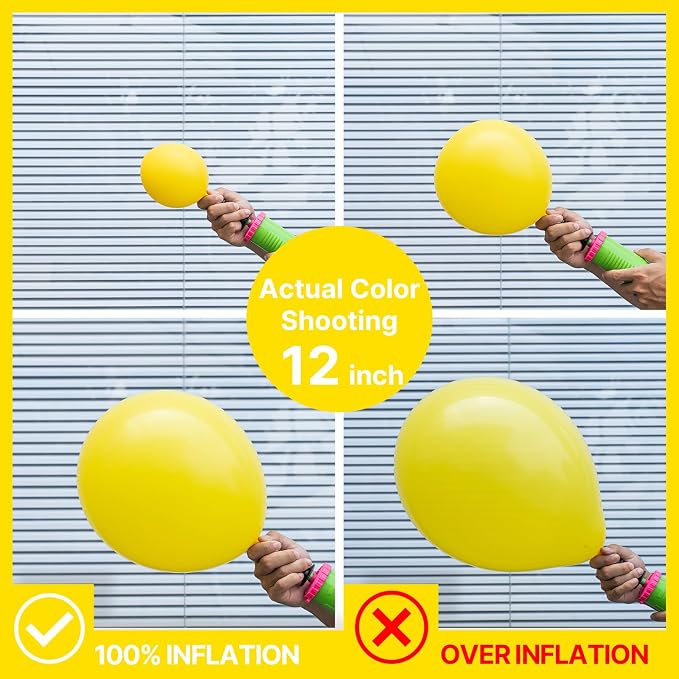 PartyWoo Yellow Balloons 100pcs Latex Helium Balloons 12 Inch | Birthday Baby - Image 3