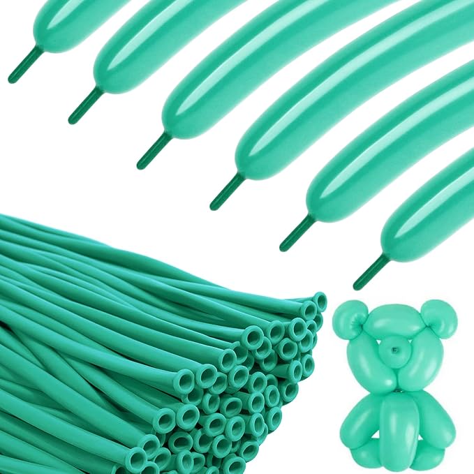 260 Balloons - Teal Long Balloons by KEXINGTUO