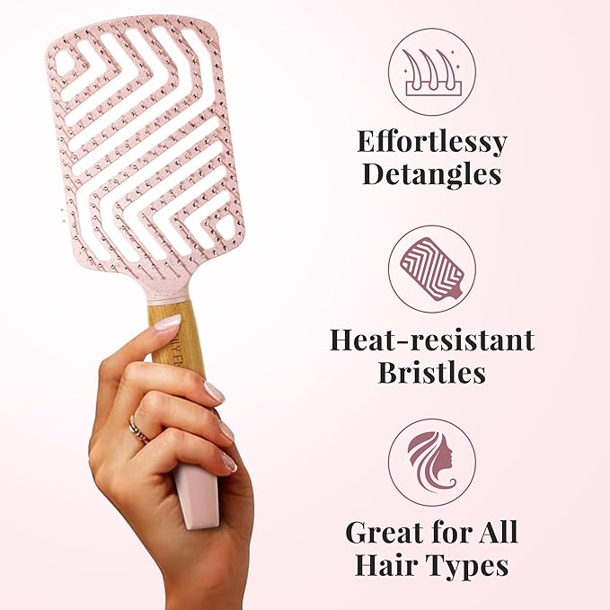 Spa Beauty and Hair Care Bundle with 7-Piece Self-Care Kit and DIY Detangling Brush – All-in-One Set for Relaxation and Tangle-Free Styling at Home