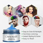 Hair Color Wax,Temporary Hair Color Dye,Washable One-time Natural Hair Coloring Mud Wax for Halloween Cosplay, Party & Daily Use,Easy to Remove (Orange-4.23 oz)