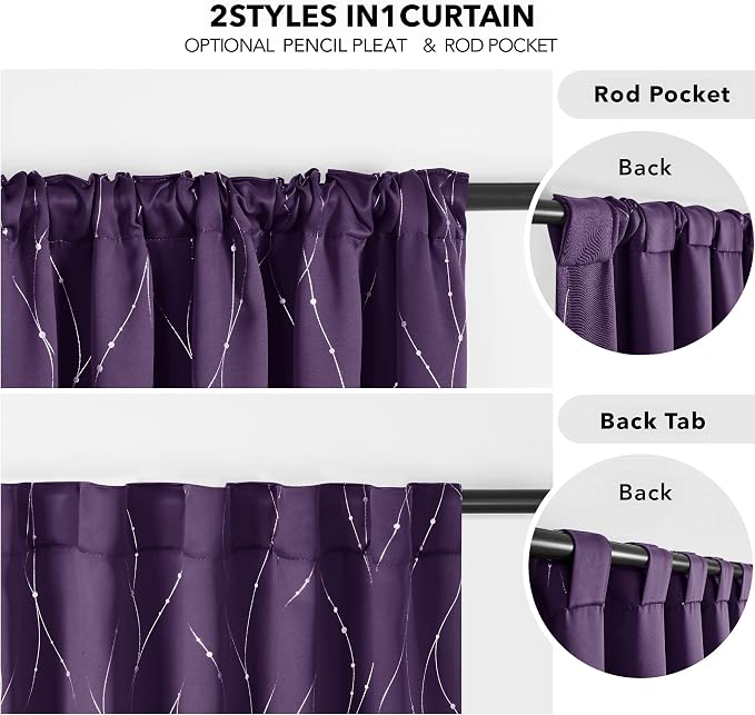 Deconovo Blackout Back Tab Curtains - Image 4