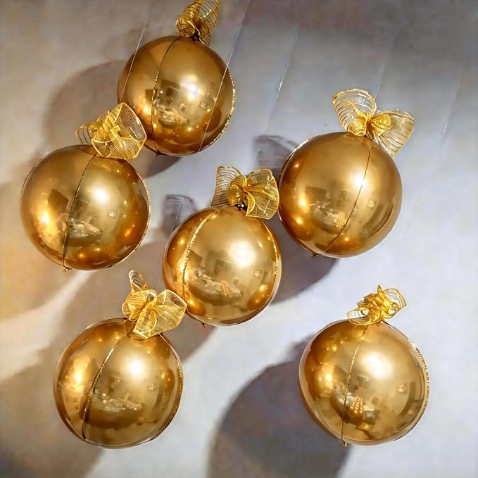 6Pcs Gold Round Foil Balloons, Giant 4D Round Ball Balloons 22 Inch - Image 5