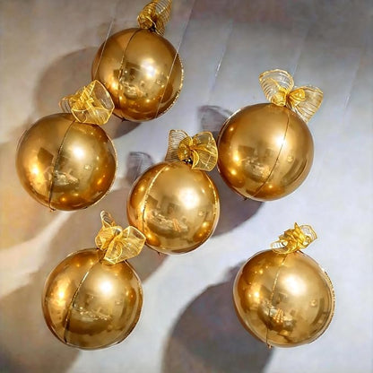 6Pcs Gold Round Foil Balloons, Giant 4D Round Ball Balloons 22 Inch - Image 5