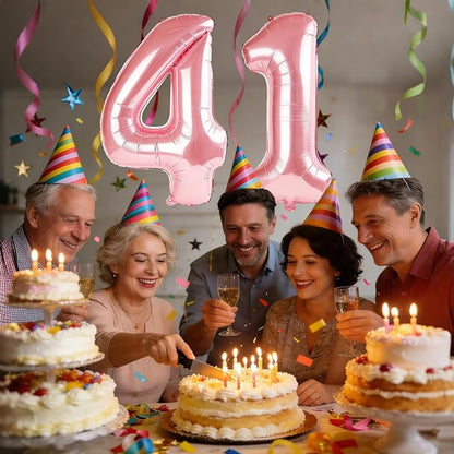 40 Inch Number 41 Balloons for 41st Birthday Party Decorations, 0-100 Jewelry - Image 2