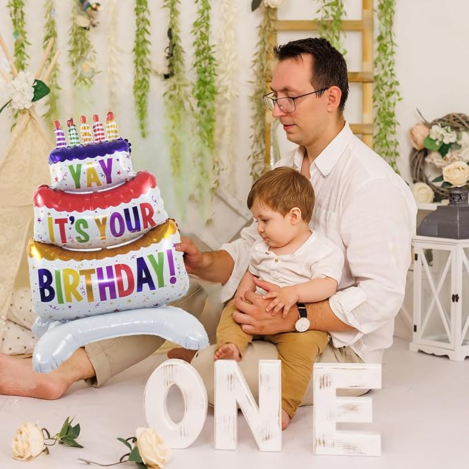 35" Standing Yay Happy Birthday Mylar Balloons 2pk | standing birthday balloon - Image 6