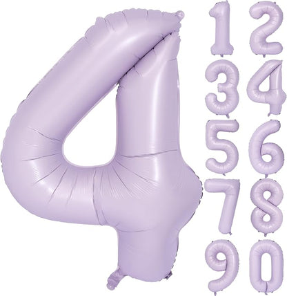 40 In Matte Purple Number Balloons Helium Foil Mylar Balloon Digital 4 | Perfect by Exquisitehighqualitypartydecorationstomeetyoureveryneed%EF%BC%81