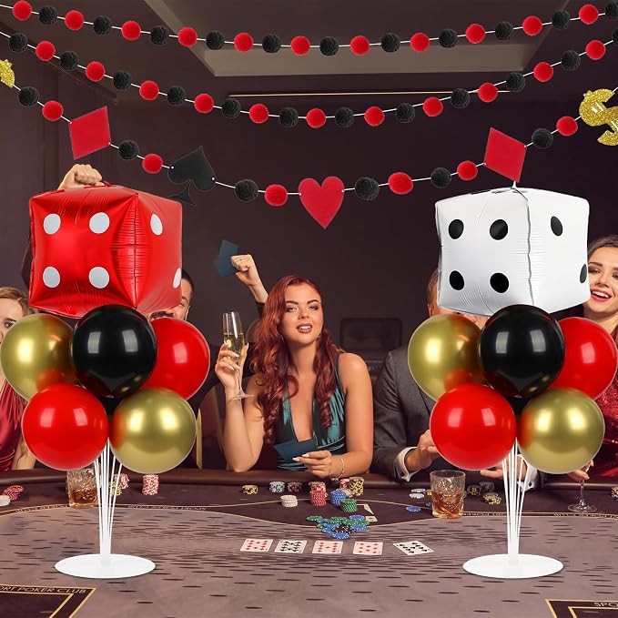 Naozinebi Casino Party Balloons Stand Kit 2 Sets - Image 6