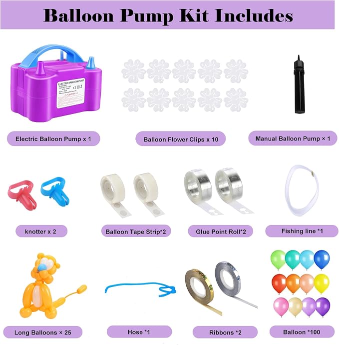 Balloon Pump, Dual Nozzles Electric Balloon Pump - Image 2
