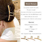 FAELBATY Big Butterfly Hair Claw Clips for Women - 4.7" Acetate and Metal Hair Accessories for Long, Thick Hair (3 Pcs)