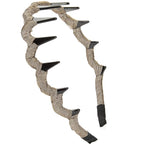 STHUAHE4PC Multicolor Protection Resin Teeth Comb Hair Hoop Hairband Headband Hair Accessories for female by Beauty hair (Khaki, brown, dark gray, black)