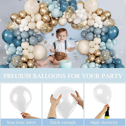 168pcs Dusty Blue Balloon Garland Arch Kit Different Sizes | 18 12 10 5 inch - Image 4