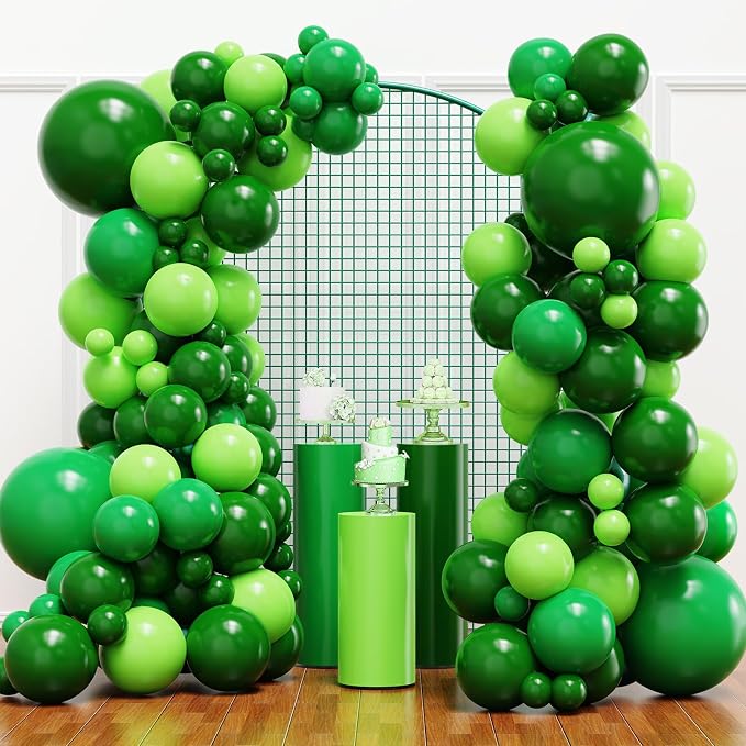 YMSZ Green Balloon Garland Arch Kit, Different Size, Dark Green Latex Balloons by YMSZ
