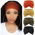 Extra Wide Headbands for Women Large Turban Headband Non Slip Boho Elastic Hairband Hair Twisted Knot Head Bands Accessories