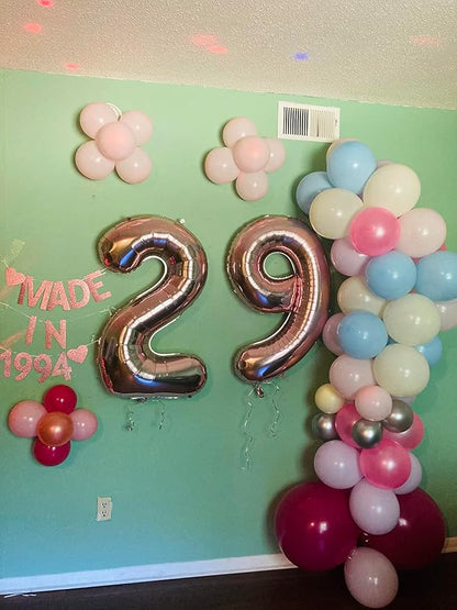 40 Inch Number 29 Balloon for 29th Year Old Birthday Decorations, Rose Gold | - Image 4