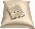 BLISSFORD Satin Pillowcase with Zipper, for Hair and Skin Care, Feels Soft and Cool Like a Silk Pillowcase, Satin Pillow Cases 2 Pack, Slik Pillow Cover, Taupe - Standard Size, Set of 2