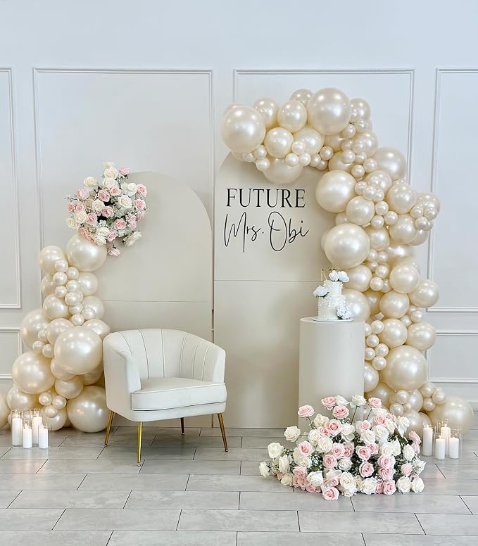 118Pcs Pearl Balloon Garland Arch Kit - Image 3