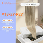 Full Shine Dark Blonde Hair Extensions Clip in 18 Inch Teddy Bear Blonde Clip in Human Hair Extensions for White Women 120 G 7 Pcs