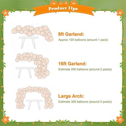 Orange and Green Balloon Arch kit - Image 7