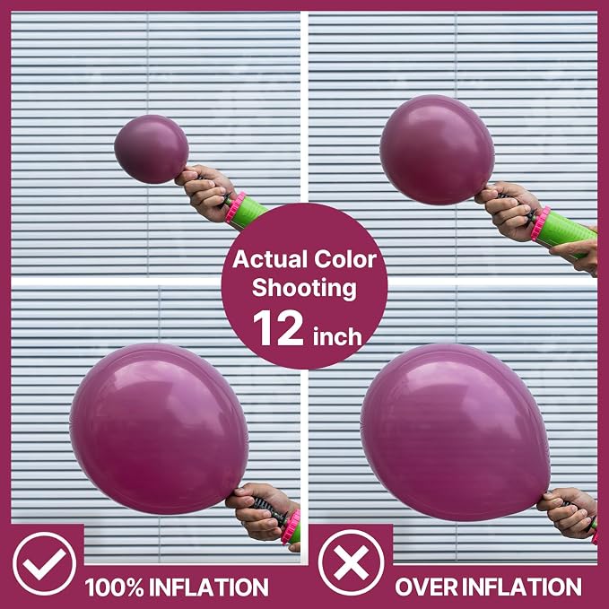 PartyWoo Dark Purple Balloons 50pcs Royal Purple Boho Neutral Color | 12 Inch - Image 4