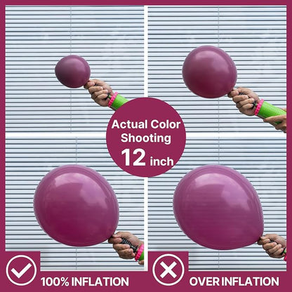 PartyWoo Dark Purple Balloons 50pcs Royal Purple Boho Neutral Color | 12 Inch - Image 4