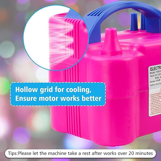 Electric Balloon Pump with Dual Nozzle & 2 Tying Tools | 110V 600W Portable - Image 7