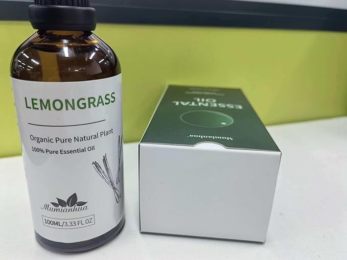 Pure Lemongrass Essential Oil, Mumianhua Natural Citral Oil for Outdoor Shield & Fresh Air, Aromatherapy for Patio, Garden & Camping Protection, Skin Care, Spray & Reed Diffuser, 3.38 Fl Oz