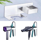 Hair Straightener Holder for Wall, Adhesive Straightener Holder, Blow Dryer Holder Wall Mounted, Stainless Steel Hair Dryer Holder Curling Iron Organizers Storage, Bathroom Hair Tools Holder