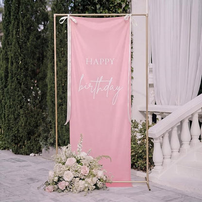 Tingjoo 27 × 78 Inch Happy Birthday Fabric Banner Long Birthday Party - Image 5