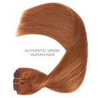 WENNALIFE Clip in Hair Extensions Real Human Hair, 20 Inch 120g 7pcs Clip in Hair Extensions Real Human Hair, Dirty Ginger Human Hair Clip in Extensions Remy Human Hair Extensions Clip Ins Double Weft