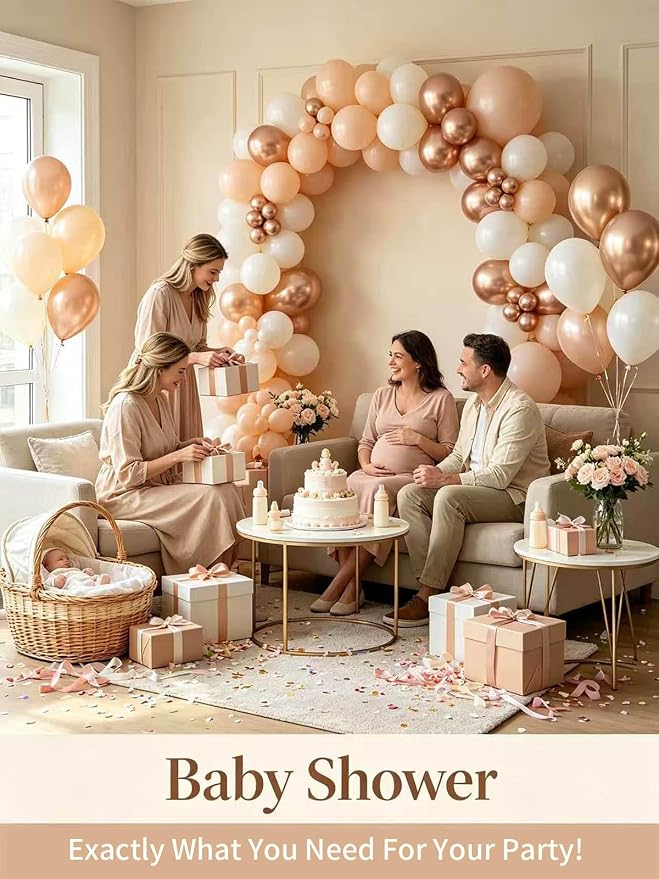Beige Champagne Gold Balloons 60 Pcs 12 Inch Cream Tan Nude Neutral Latex - Image 6