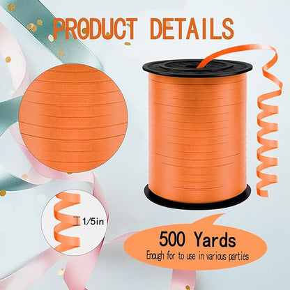 Orange Curling Ribbon, 500 Yards Ribbons - Image 2