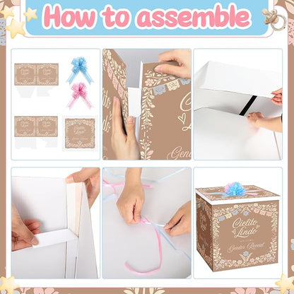 AmazingSpark 28in Giant Gender Reveal Gift Box - Image 3