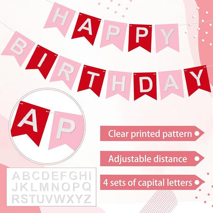 SmoothNovelty 139 Pcs Felt DIY Custom Banner Kit Include 104 Letters 18 - Image 3