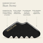 WILDLING Empress Gua Sha Stimulating Scalp Massager Comb I Scalp Scrubber for Hair Growth + Deep Scalp Cleansing I Patented Design Crafted with 100% Authentic Bian Stone