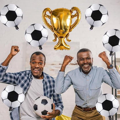 Soccer Party Balloons Set, 32 Inch Champion Trophy Mylar Foil Balloon and 6pcs - Image 6