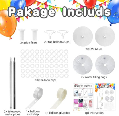 Balloon Stand, Balloon Arch Stand, 7 Feet Balloon Arch Kit of 2, Adjustable - Image 2