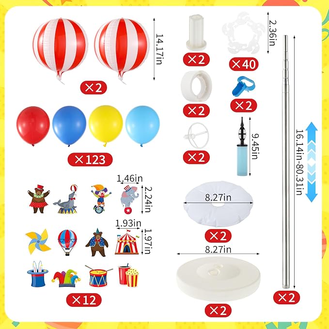 Carnival Balloon Column Stand Kit Carnival Theme Party Decorations - Image 2