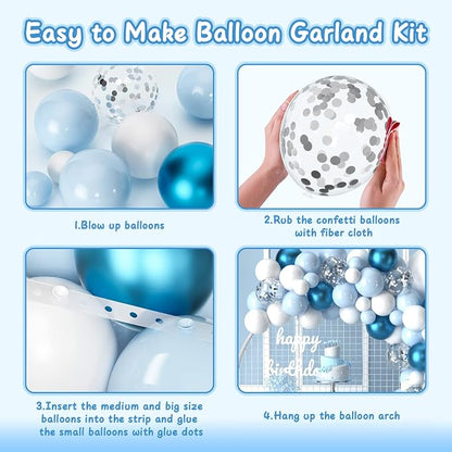 KARLURE Blue Balloon Arch Kit Garland - Image 8