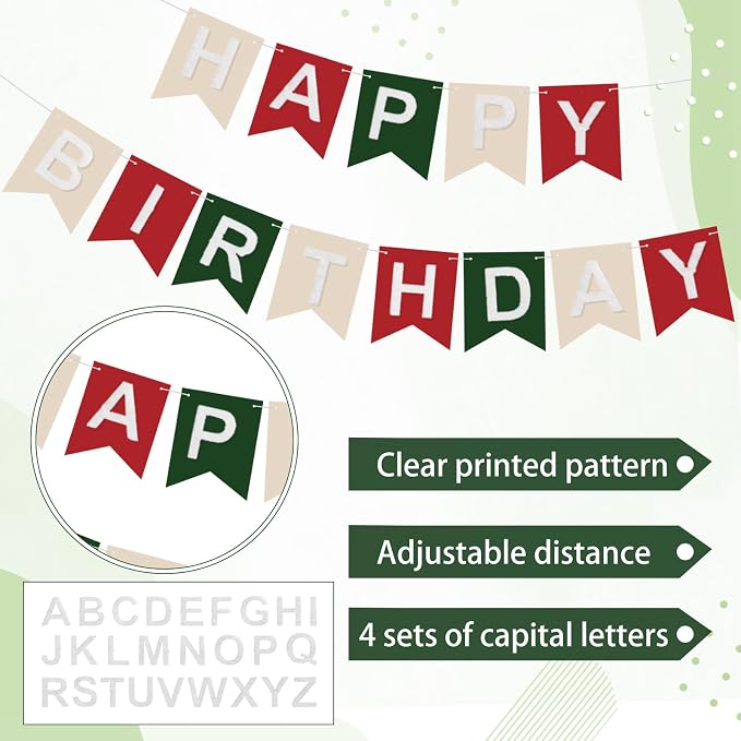 SmoothNovelty 139 Pcs Felt DIY Custom Banner Kit Include 104 Letters 18 - Image 3