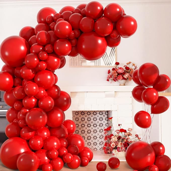 Amandir 153pcs Red Balloons Arch Garland Kit Different Sizes | 18 12 10 5 Inch - Image 5