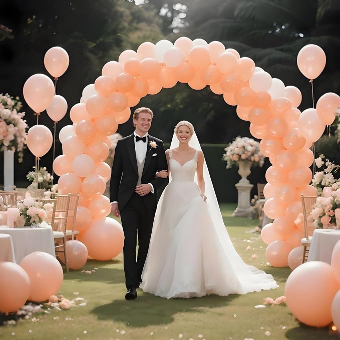 110pcs Pastel Orange Balloon 12 Inch, Pastel Orange Latex Balloons - Image 7