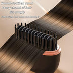 Mini Straightener, Rechargeable Portable Hair Straightener Brush, Cordless and Portable,Travel Straightene Mini,Fast Heating,Suitable for Travel (Black)