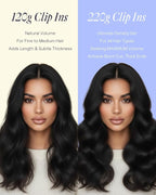 Full Shine Black Hair Extensions Clip in 24 Inch 220 G Clip ins Real Human Hair Black Women for Full Head 7 Pcs