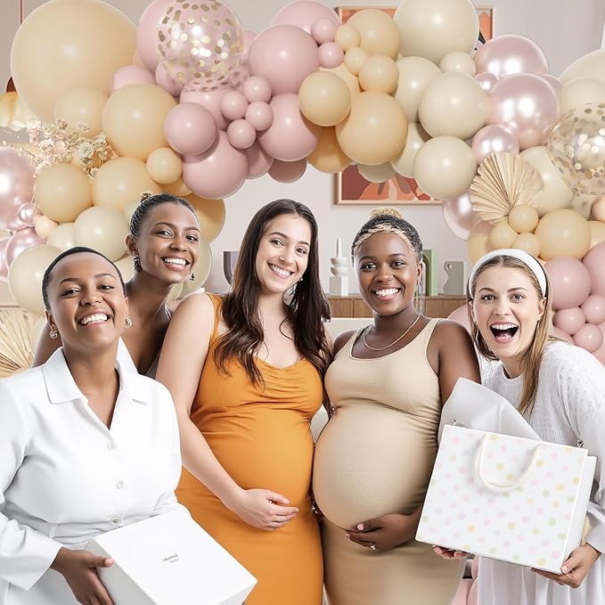 Ouddy Party Boho Dusty Pink Balloons Garland Arch Kit 18 12 10 5 Inch | - Image 4
