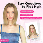 REECHO Clip in Hair Volumizer, 2PCS 6 inch Short Thick Clip in Hairpieces Adding Extra Volume Hair Extensions for Women (Black)
